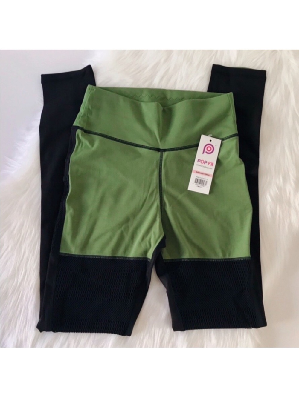 POP Fit Colorblock Mesh w/ Pockets Yoga Sport Pant Legging Small